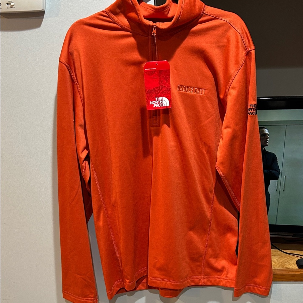 The North Face Fiery Orange Half-Zip Top